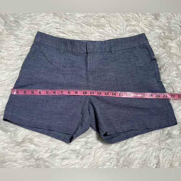 TOMMY HILFIGER Women's Blue Linen Blend Chino Walking Shorts Pockets - Picture 9 of 15